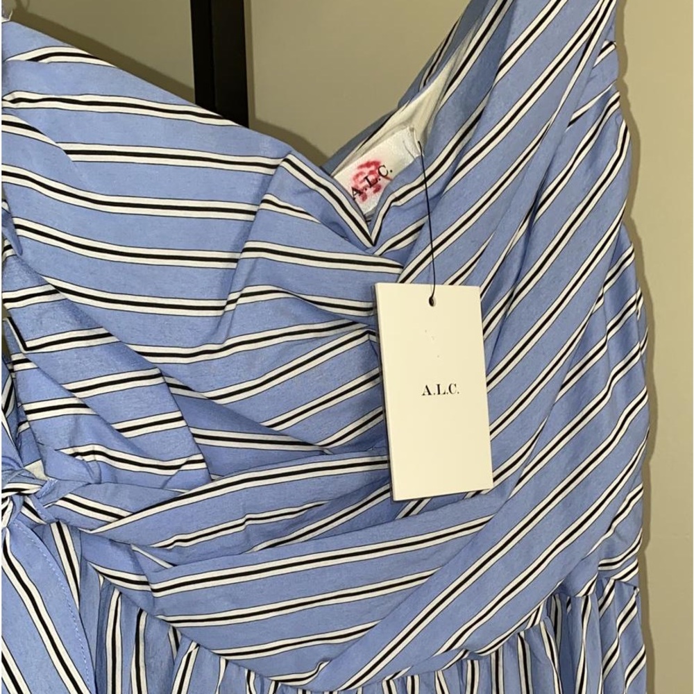 Shoulder Light Blue Cabrera Striped Poplin - Picture 12 of 15